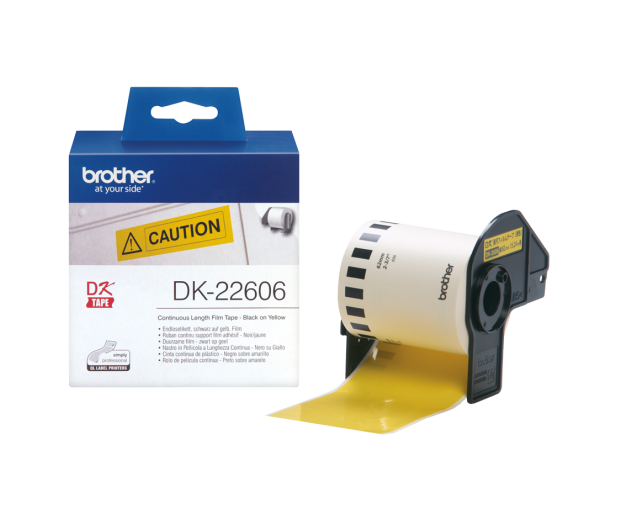 Brother Taśma ciągła papierowa żółta 62mm (DK22606) - 393719 - zdjęcie